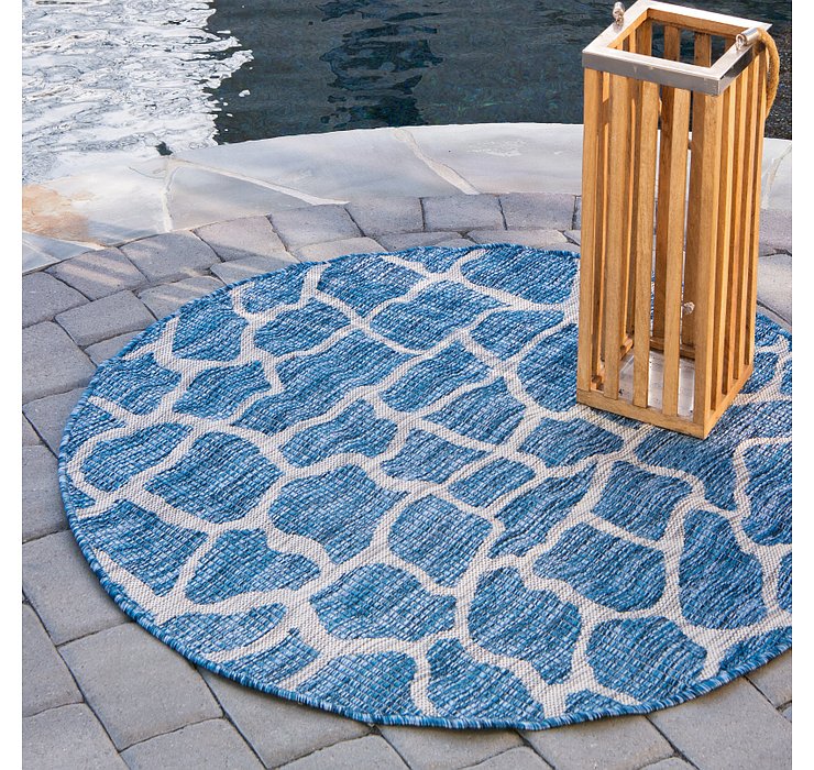 4' x 4' Outdoor Safari Round Rug