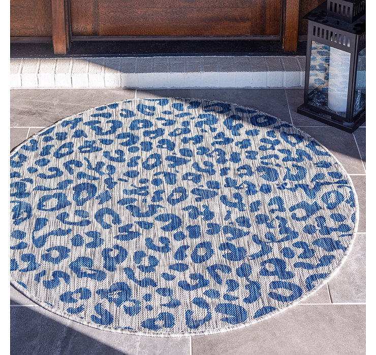 4' x 4' Outdoor Safari Round Rug