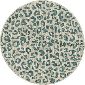4' x 4' Outdoor Safari Round Rug