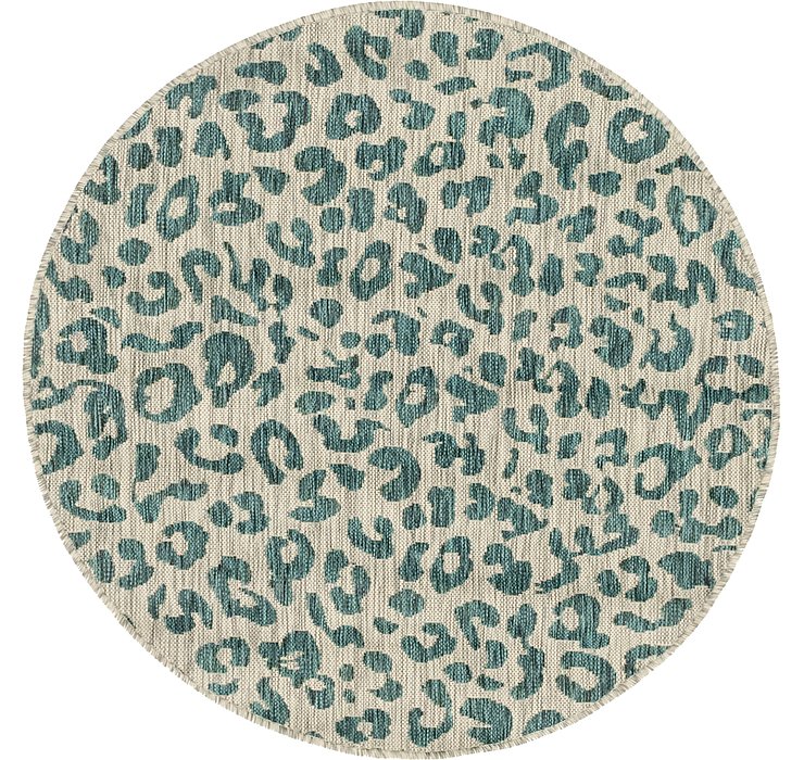 4' x 4' Outdoor Safari Round Rug