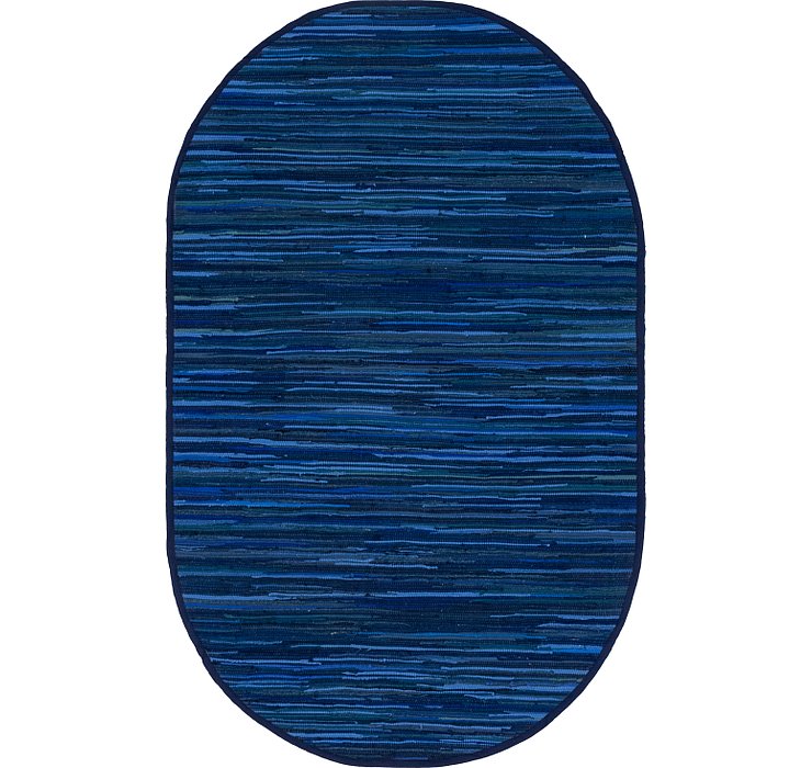 5' x 8' Chindi Cotton Oval Rug