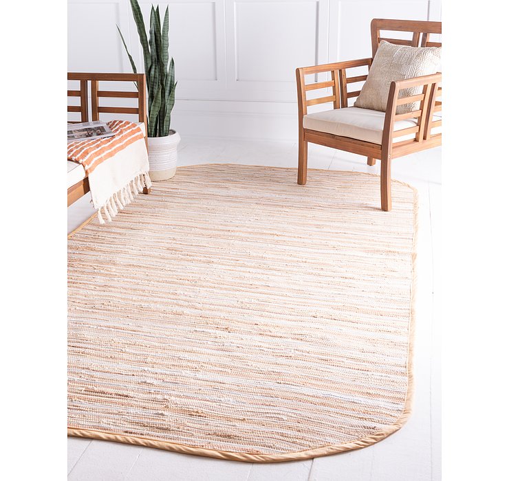 3' 3 x 5' Chindi Cotton Oval Rug