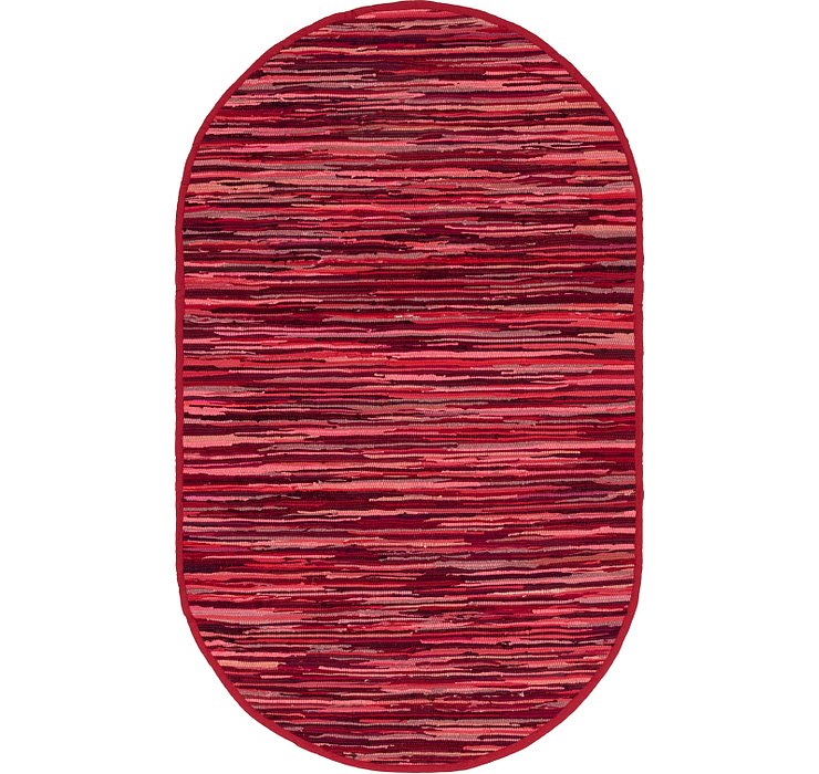 5' x 8' Chind Cotton Oval Rug