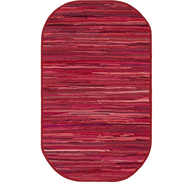 3' 3 x 5' Chind Cotton Oval Rug