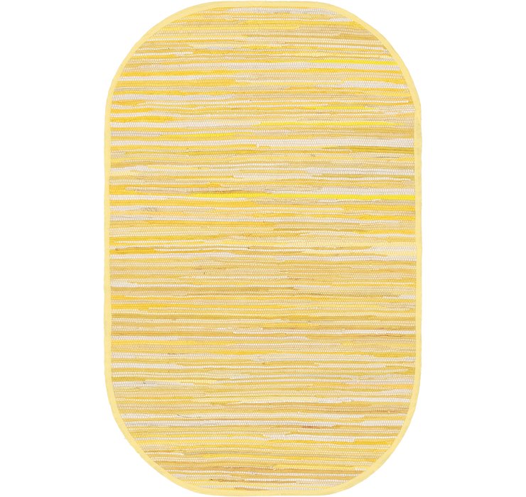 3' 3 x 5' Chindi Cotton Oval Rug