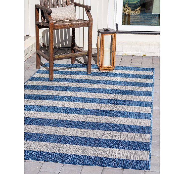9' x 12' Outdoor Striped Rug
