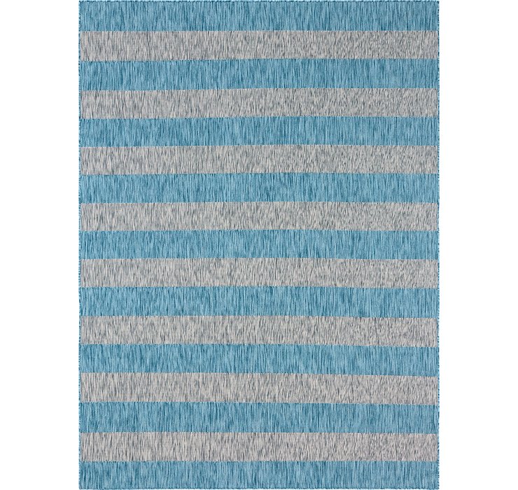 Unique Loom 9' x 12' Outdoor Striped Rug