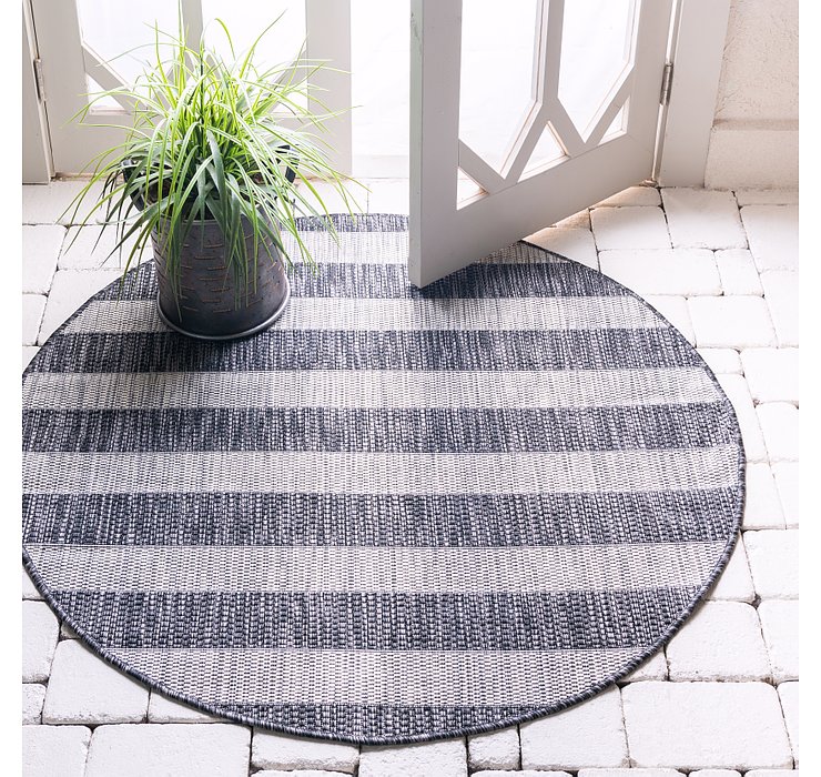 4' x 4' Outdoor Ribbon Round Rug