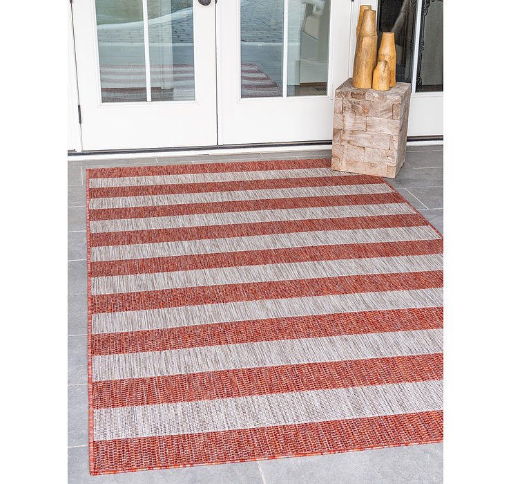 6' x 9' Outdoor Striped Rug