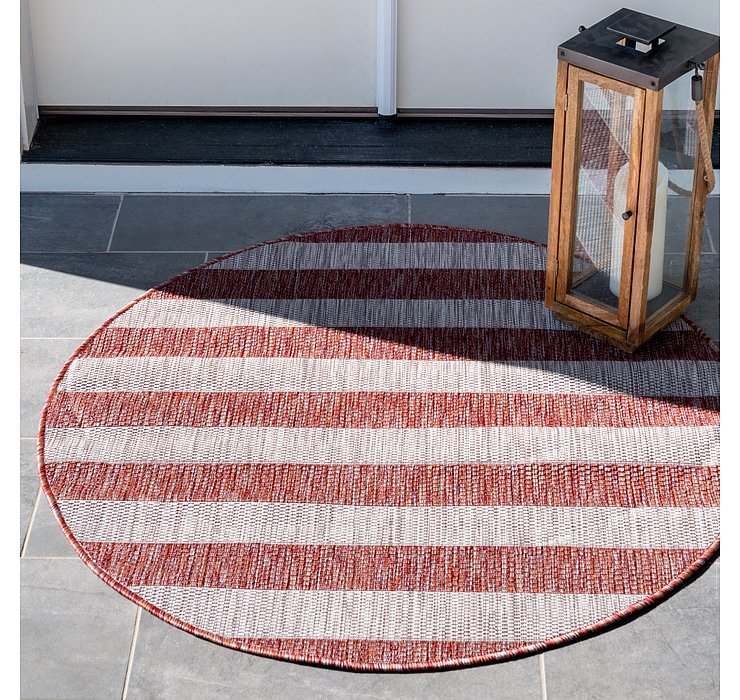 4' x 4' Outdoor Ribbon Round Rug