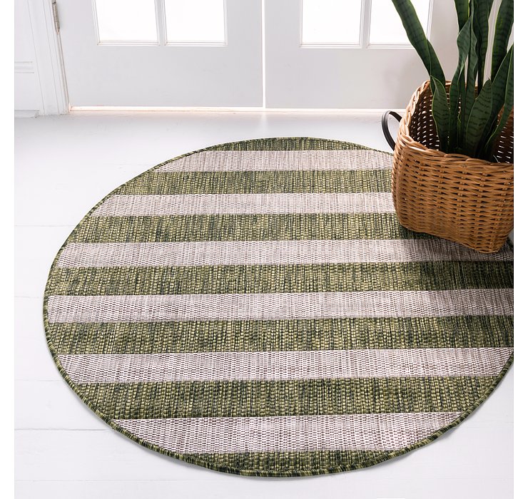 4' x 4' Outdoor Ribbon Round Rug