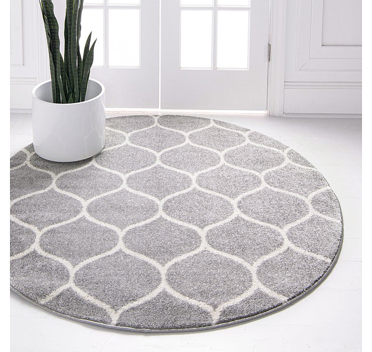 5' x 5' Trellis Frieze Round Rug
