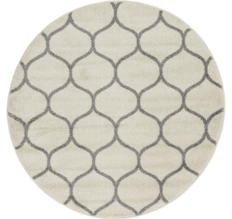 4' x 4' Lattice Frieze Round Rug