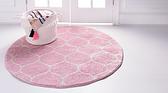 4' x 4' Trellis Frieze Round Rug thumbnail