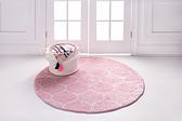 4' x 4' Trellis Frieze Round Rug thumbnail