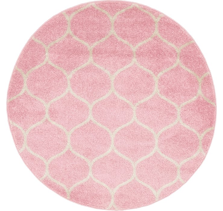 4' x 4' Lattice Frieze Round Rug