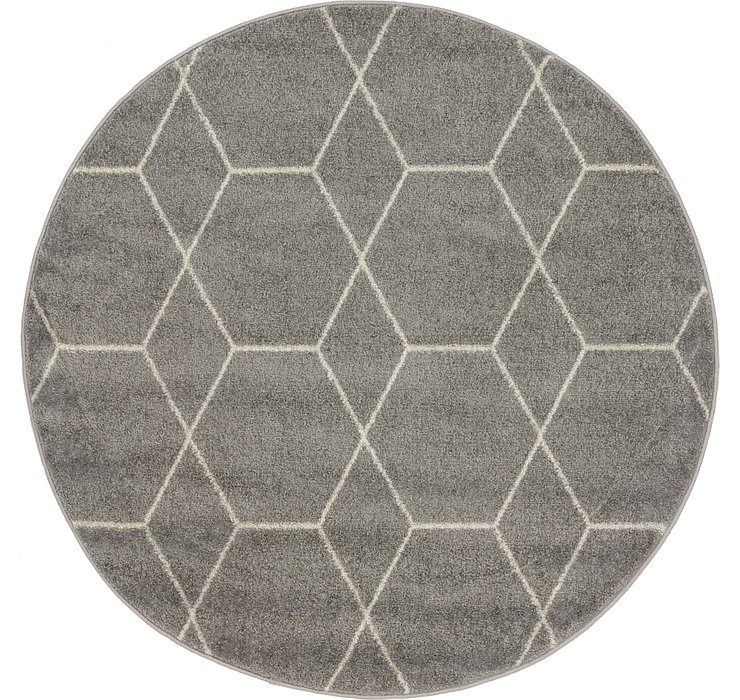4' x 4' Lattice Frieze Round Rug