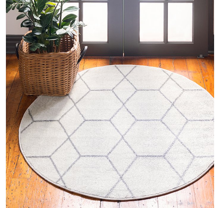 8' x 8' Trellis Frieze Round Rug