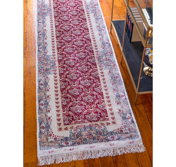 2' 7 x 9' 10 Qom Bamboo Silk Runner ...