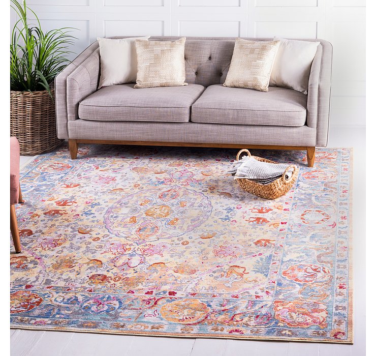 8' x 8' Aqua Square Rug