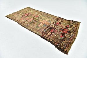 HandKnotted 4' x 9' 5 Shiraz Persian Runner Rug