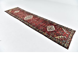 HandKnotted 3' 2 x 13' 4 Hossainabad Persian Run...
