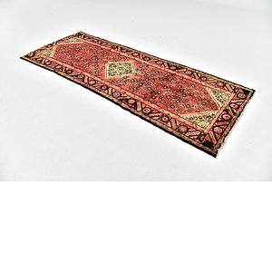 HandKnotted 3' 7 x 9' 8 Hossainabad Persian Run...