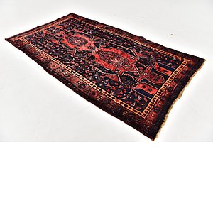 HandKnotted 4' 7 x 8' Zanjan Persian Rug