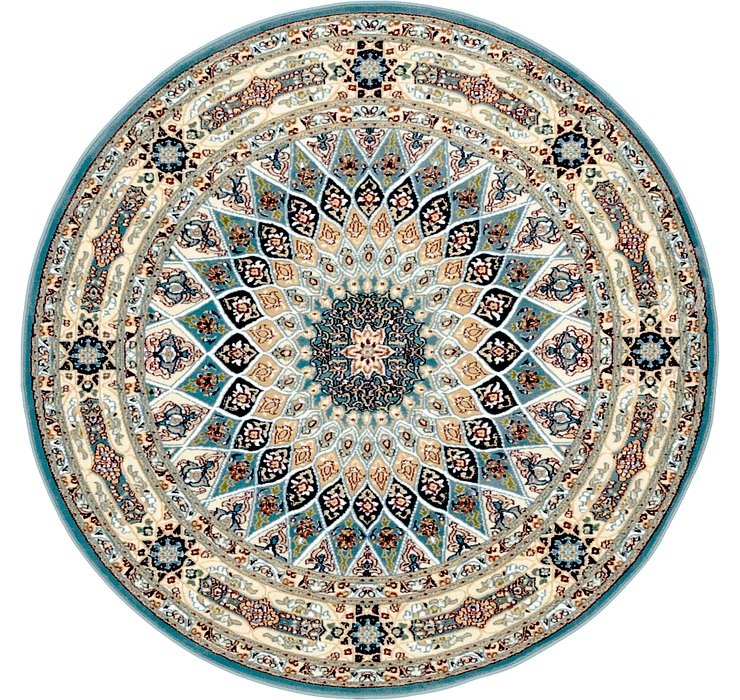 5' x 5' Nain Design Round Rug