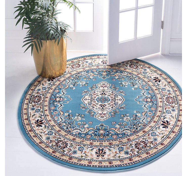 5' x 5' Nain Design Round Rug
