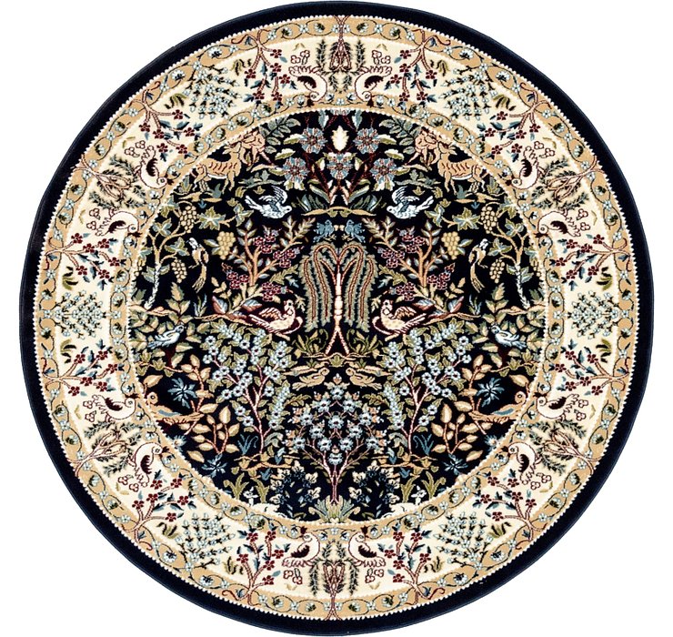 5' x 5' Nain Design Round Rug