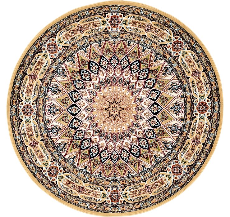 5' x 5' Nain Design Round Rug