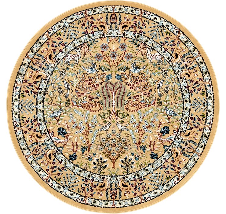5' x 5' Nain Design Round Rug