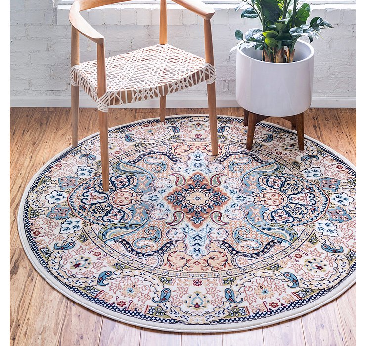 5' x 5' Nain Design Round Rug