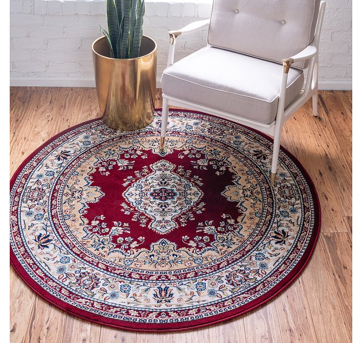 5' x 5' Nain Design Round Rug
