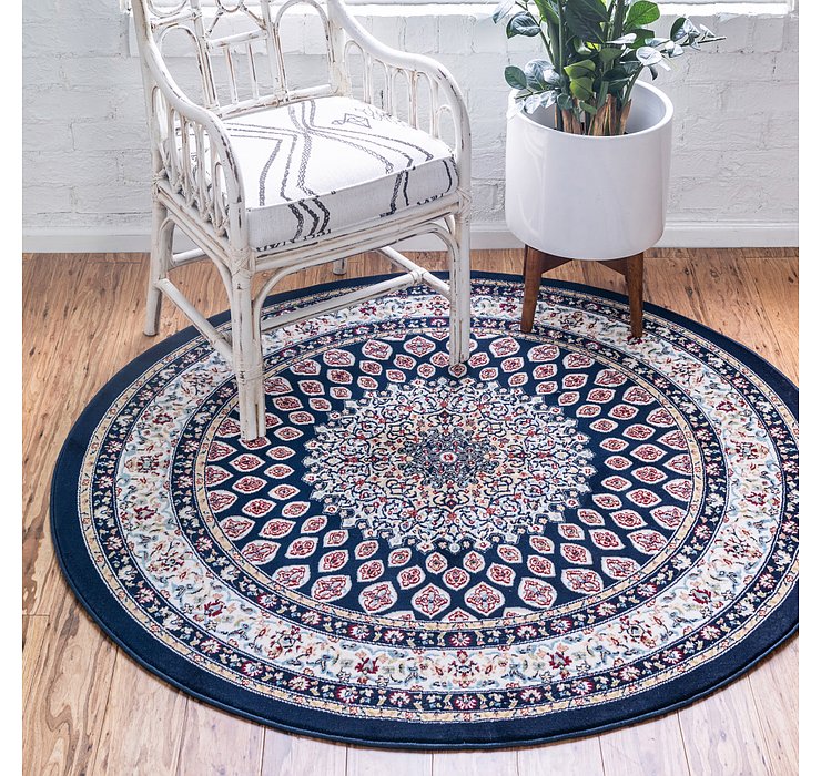 5' x 5' Nain Design Round Rug