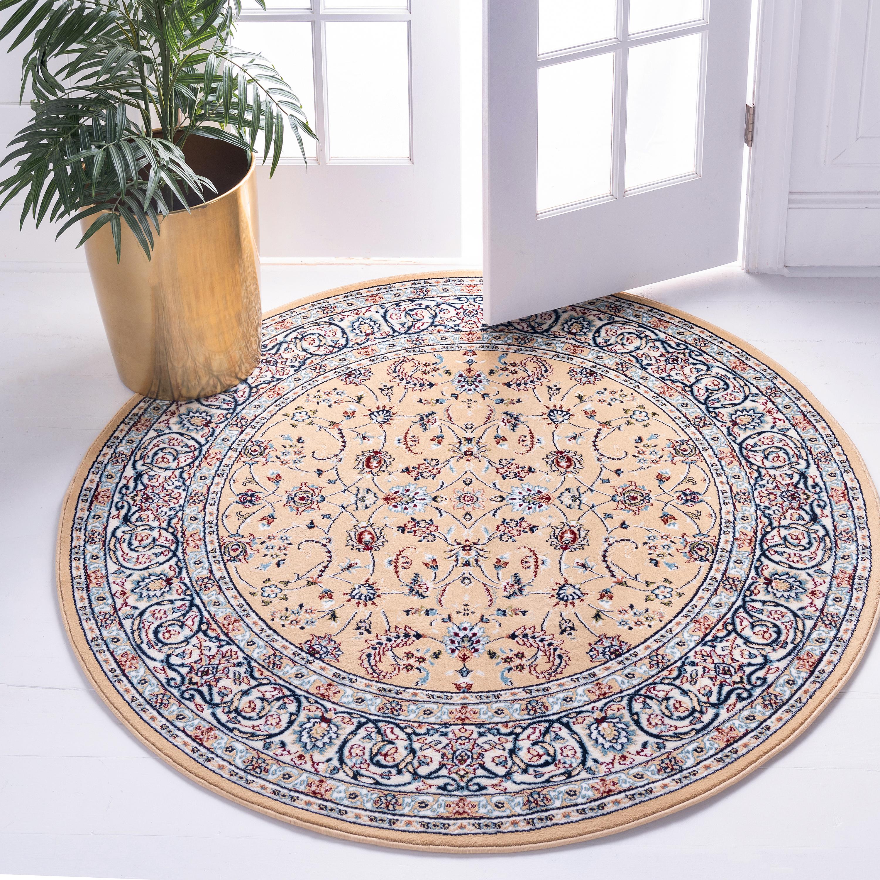 Beige 10' x 10' Rabia Round Rug