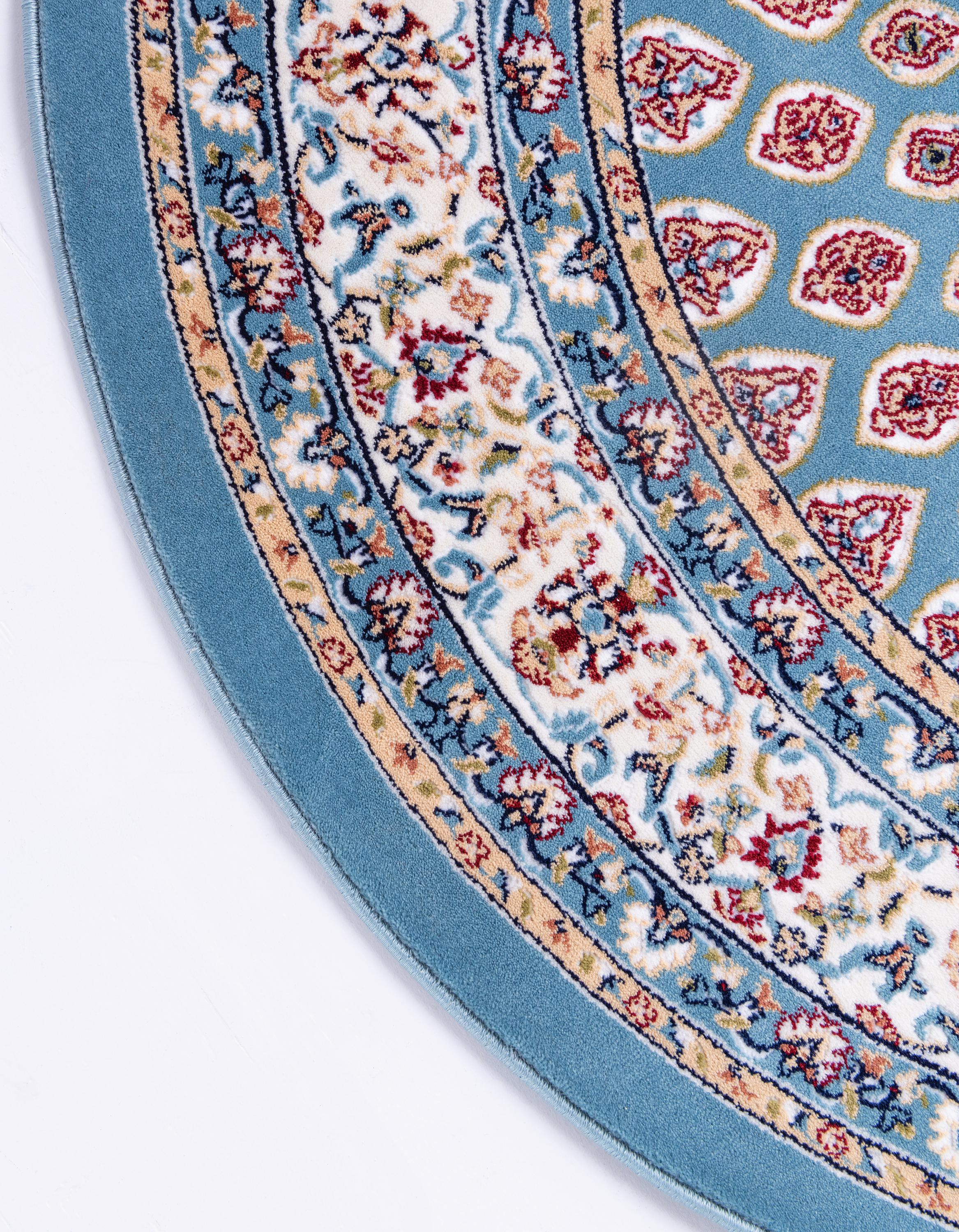 Blue 10' x 10' Nain Design Round Rug eSaleRugs
