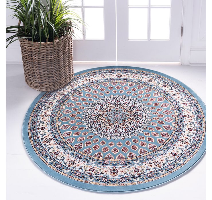 5' x 5' Nain Design Round Rug