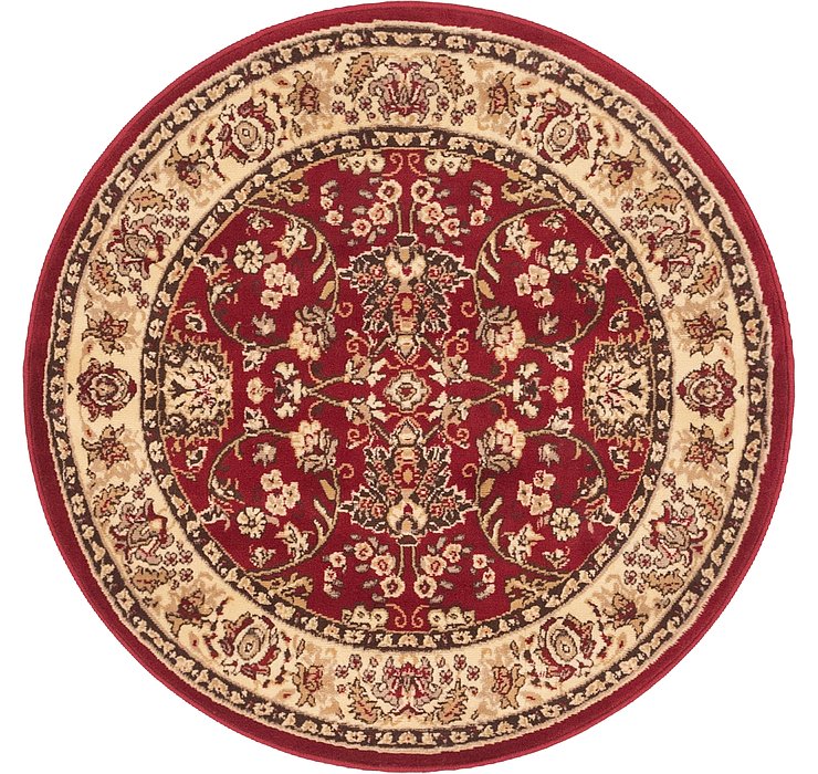 4' x 4' Kashan Design Round Rug