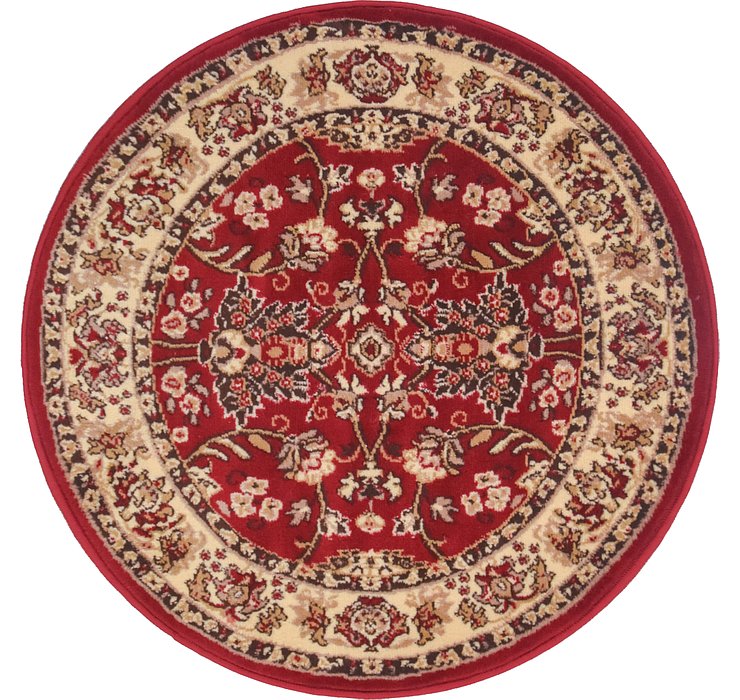 3' 3 x 3' 3 Kashan Design Round Rug