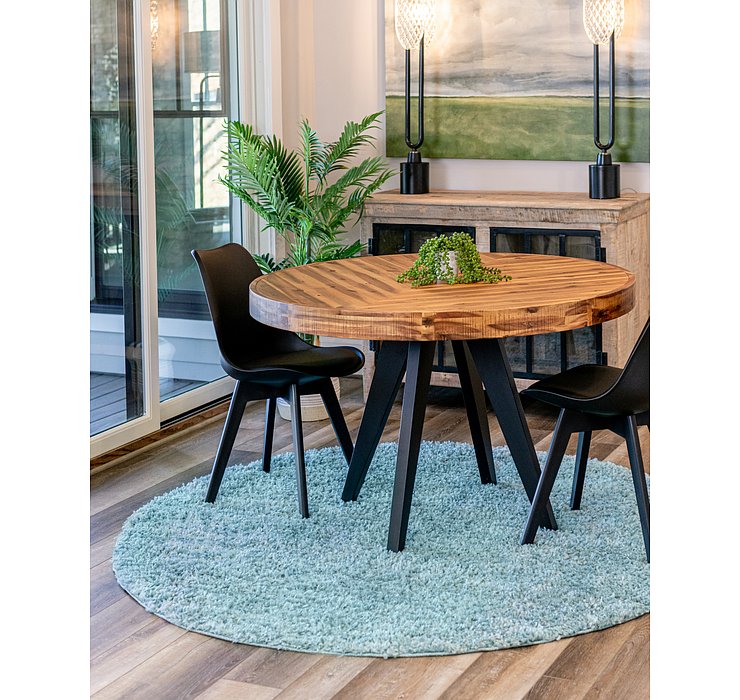 4' x 4' Zermatt Shag Round Rug