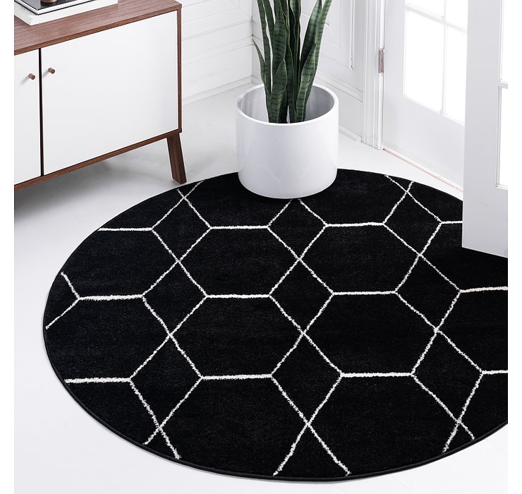 8' x 8' Trellis Frieze Round Rug