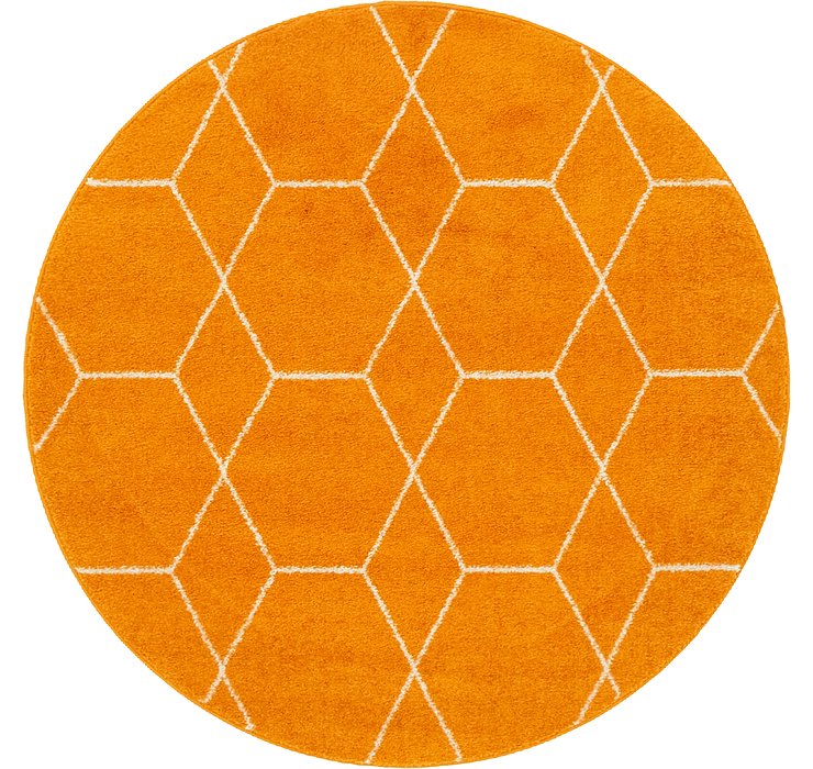 4' x 4' Trellis Frieze Round Rug