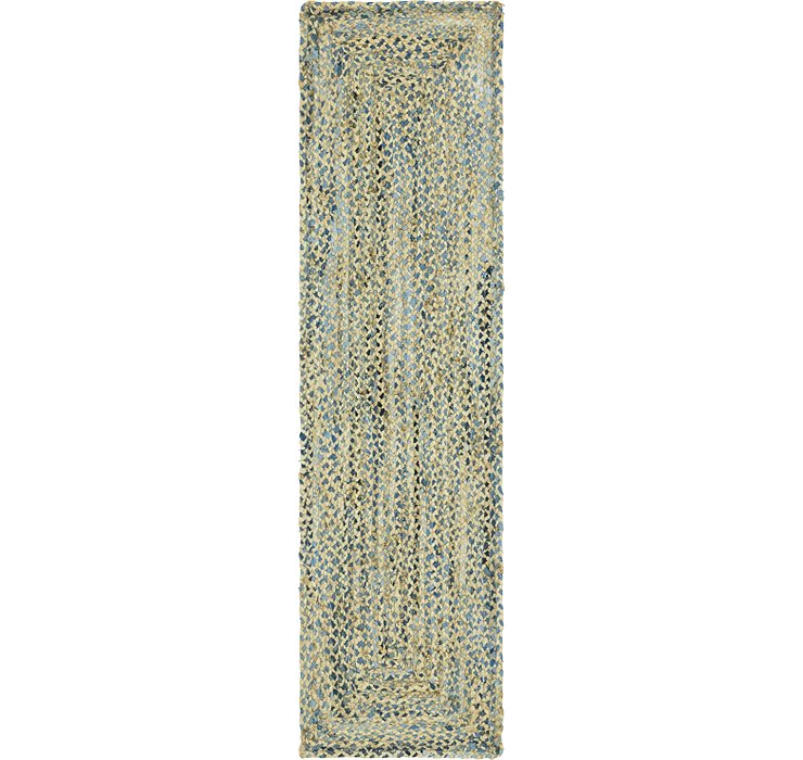 2' 2 x 8' Braided Chindi Runner Rug