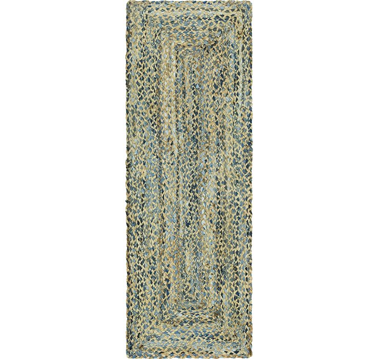 2' 2 x 6' Braided Chindi Runner Rug