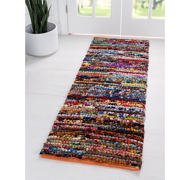 65cm x 183cm Braided Chindi Runner Rug
