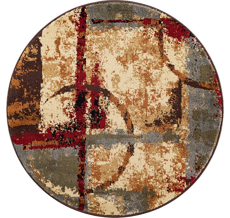 3' x 3' Coffee Shop Round Rug
