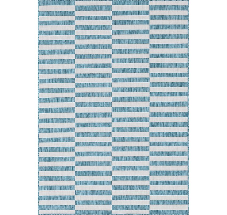 213cm x 305cm Outdoor Striped Rug