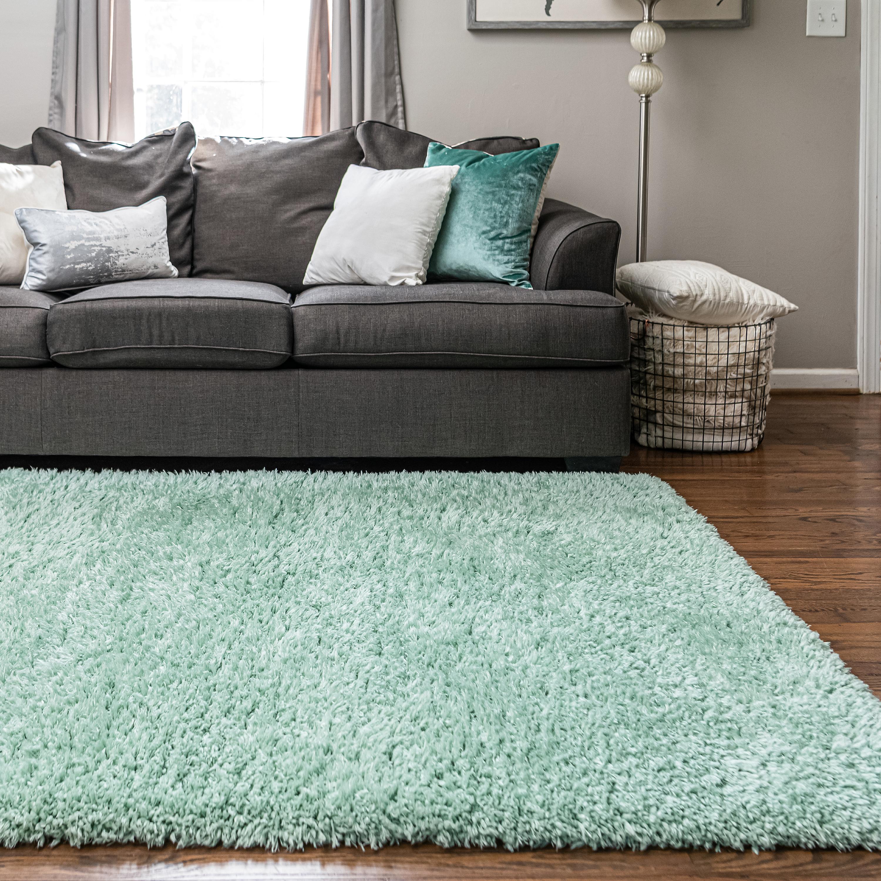 Cyan 5' x 8' Infinity Shag Rug